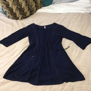 Navy boho dress